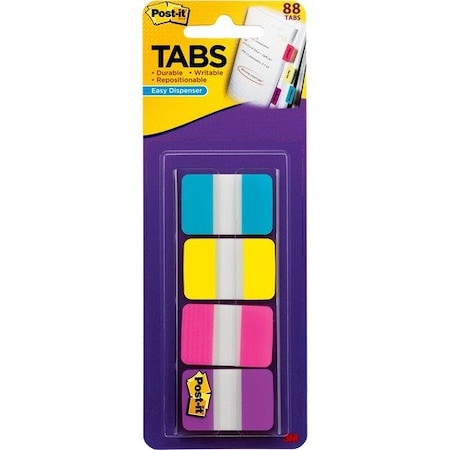 3M Commercial Tabs, Post-It, Solid, 1In, Assrt MMM686AYPV1IN